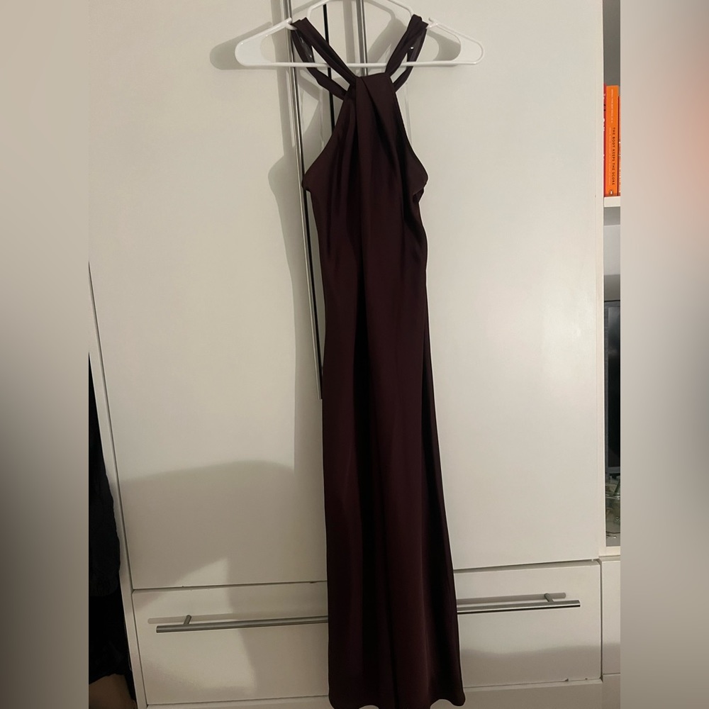 Brown Target/ a new day Halter Dress NWT